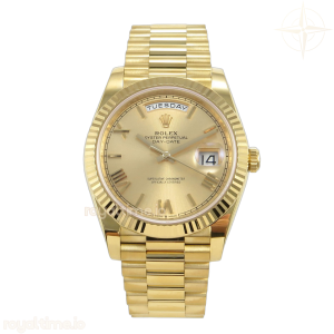 Day Date 40 YG 228238 RCF YG Roman Dial on President Bracelet VR3255 (210g)