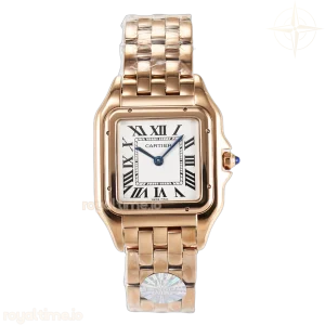 Cartier Panthère Secrete Ladies 27mm RG J12F White Dial on RG Bracelet Ronda Quartz