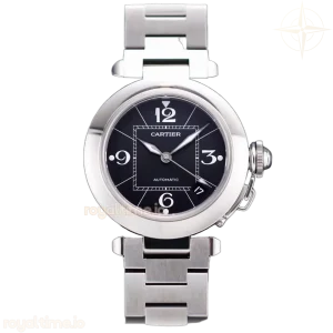 Cartier Pasha de Cartier Black Dial 35mm in Bracelet