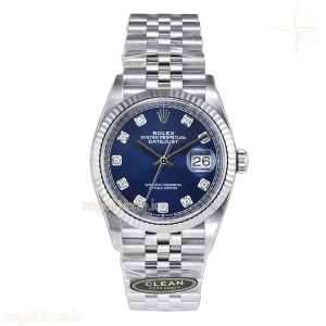 Datejust 36 126234 Bright Blue Dial with Diamond Marker in Steel in Jubilee Bracelet