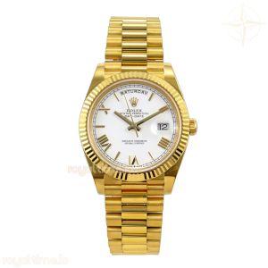 Day Date 40 YG EWEF White Roman Dial on President Bracelet A3255(158g)