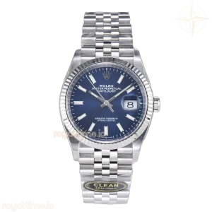 Datejust 36 126234 Bright Blue Dial with Stick Marker in Steel in Jubilee Bracelet
