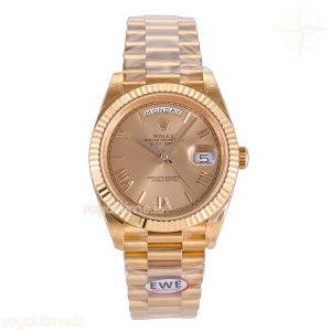 Day Date 40 YG EWEF YG Roman Dial on President Bracelet A3255 (Weighted) 187g