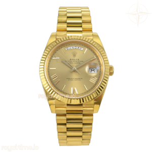 Day Date 40 YG EWEF YG Roman Dial on President Bracelet A3255(158g)