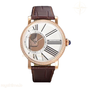 Cartier Rotonde De Cartier White Dial with Diamond Bezel in Rose Gold