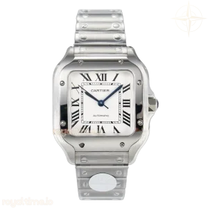 Cartier Santos de Cartier 35mm J12F White Dial on SS SmartLinks Bracelet MIYOTA 9015