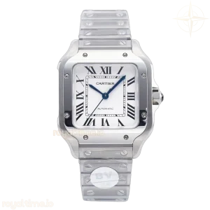 Cartier Santos de Cartier 35mm SS 2018 BVF White Dial on SS SmartLinks Bracelet MIYOTA 9015 V2