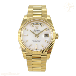 Day Date 40 YG RCF White MOP Crystal Dial on President Bracelet VR3255