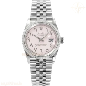Datejust 36 126234 Pink Dial with Arabic Numerals in Steel