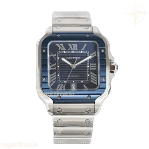 Cartier Santos de Cartier 40mm Blue Dial in Steel Ref. WSSA0048