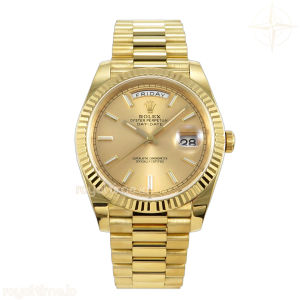 Day Date 40 YG TMF YG Stick Dial on President Bracelet VR3255 (Weighted) 208g