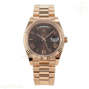 DayDate 40 228235 ARF Brown Roman Dial on President Bracelet VR3255