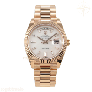 DayDate 40 228235 ARF White MOP Crystal Dial on President Bracelet VR3255