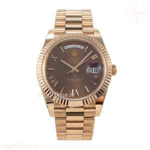 DayDate 40 228235 VSF Brown Roman Dial on President Bracelet VS3255