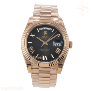 DayDate 40 228235 VSF Gray Ombre Roman Dial on President Bracelet VS3255 V2 Weighted 182g