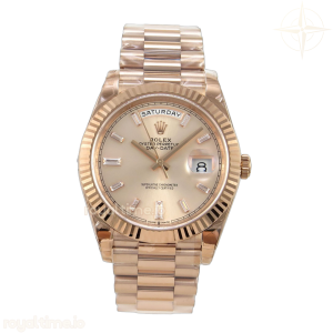DayDate 40 228235 VSF RG Crystal Dial on President Bracelet VS3255 V2 Weighted 182g