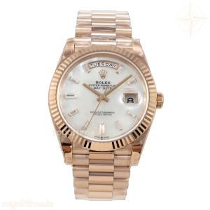 DayDate 40 228235 VSF White MOP Crystal Dial on President Bracelet VS3255 V2 Weighted 182g