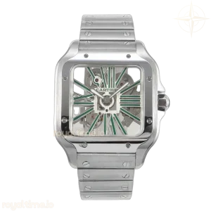 Cartier Santos de Cartier Skeleton SS MLF Skeleton Dial on SS SmartLink Bracelet 9611MC