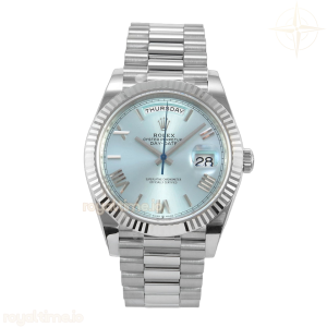 DayDate 40 228236 VSF Ice Blue Roman Dial on President Bracelet VS3255