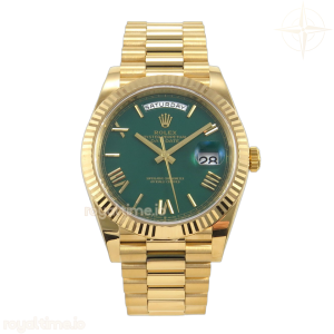 DayDate 40 228238 VSF Green Roman Dial on President Bracelet VS3255
