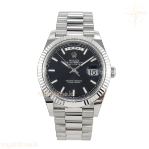 DayDate 40 228239 VSF Black Stick Dial on President Bracelet VS3255