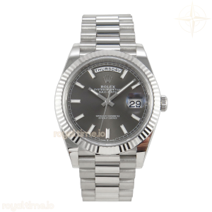 DayDate 40 228239 VSF Gray Stick Dial on President Bracelet VS3255