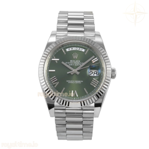 DayDate 40 228239 VSF Green Roman Dial on President Bracelet VS3255