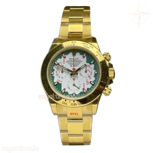 Blaken Daytona "Cards" White/Green Dial in Yellow Gold