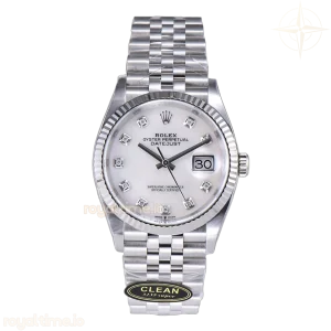 Datejust 36 126234 White MOP Dial with Diamond Marker in Steel in Jubilee Bracelet