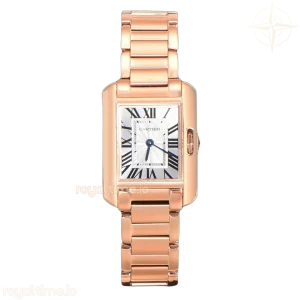 Cartier Tank Anglaise 30.2mm White Dial in Rose Gold