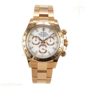 Daytona 116505 904L RG VF White Dial Stick Marker On 904L RG Bracelet DD4130