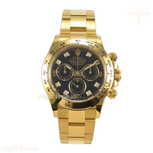 Daytona 116505 904L YG VF Black Dial Diamond Marker On 904L YG Bracelet DD4130