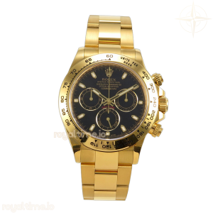 Daytona 116505 904L YG VF Black Dial Stick Marker On 904L YG Bracelet DD4130