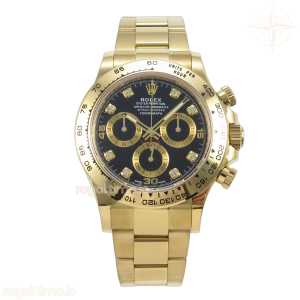 Daytona 116508 AVF Black/YG Diamonds Dial on YG Bracelet DD4130 Gain Weight (Mod)