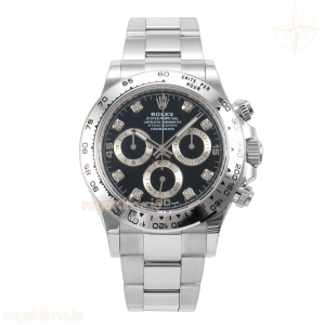 Daytona 116509 AVF Black/Silver Diamonds Dial on SS Bracelet DD4130 Gain Weight (Mod)