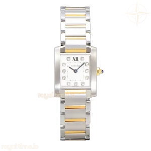 Cartier Tank Francaise Watch Small with Diamond Marker Steel/Yellow Gold