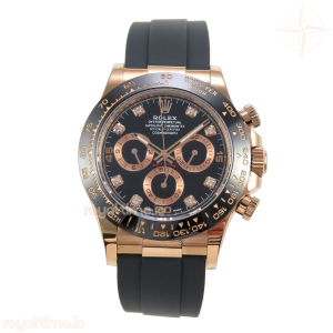 Daytona 116515 AVF Black/RG Diamonds Dial on Oysterflex Strap DD4130 Gain Weight (Mod)