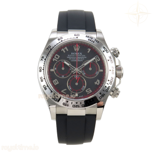 Daytona 116519L 904L SS VF Black Dial Numbers Markers On Black Oysterflex Rubber Strap DD4130