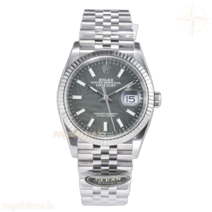 Datejust 36 126334 Olive Green Dial Stick on Jubilee Bracelet