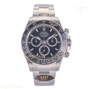 Daytona 126500 JF 904L Steel Black Dial on SS Bracelet JH4131 (Free Sprung)