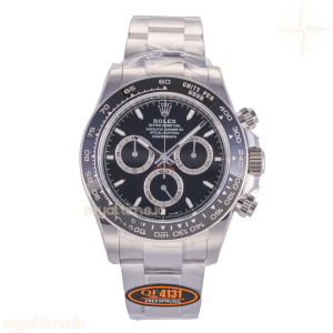 Daytona 126500 QF 904L Steel Black Dial on SS Bracelet JH4131 (Free Sprung)
