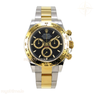 Daytona 126503 SS/YG UFO Black Dial on SS/YG Bracelet UF4131 (Free Sprung)