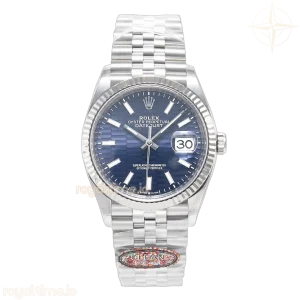 DateJust 36MM 126234 SS Clean Blue Fluted Dial on SS Jubilee Bracelet VR3235