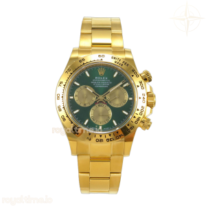 Daytona 126508 BTF Green/YG Dial on YG Braclet DD4131 (Weighted) 220g