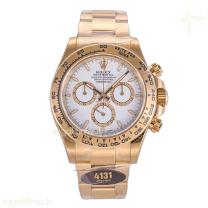 Daytona 126508 YG JF White Dial on YG Bracelet JH4131 (Free Sprung)