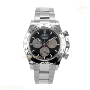 Daytona 126509 904L SS UFO Black Dial Silver Subdial On 904L SS Bracelet UF4131 (Free Sprung)