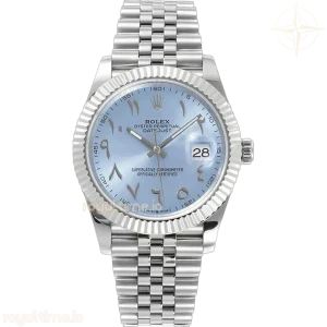 Datejust 41 126300 Ice Blue Dial with Arabic Numerals in Steel