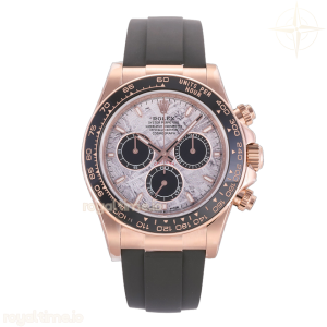 Daytona 126515 3BF Real Meteorite Dial Sticks Markers on Oysterflex Strap Weighted 160g