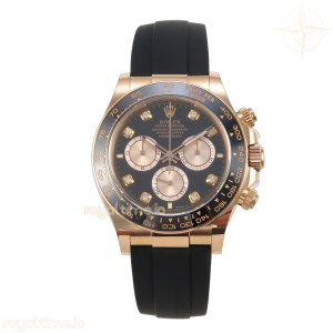 Daytona 126515 ARF Black/RG Diamonds Dial on Oysterflex Strap DD4131 V2 (Weighted)