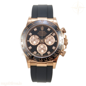 Daytona 126515 AVF Black/RG Diamonds Dial on Oysterflex Strap DD4131 (Mod)